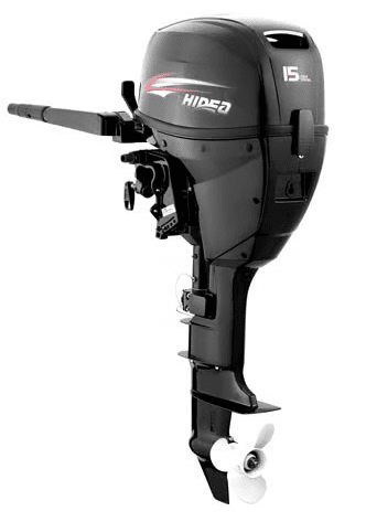 Hidea 15 HP 4-stroke outboard — the motor supplied in this package