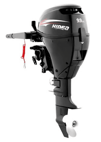 Hidea 9.9 HP 4-stroke outboard — the motor supplied in this package