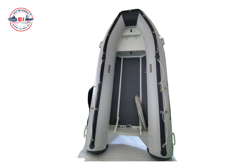 Aerowave Sprint 330 RIB front view showing deep-V aluminium hull