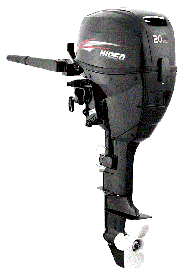 Hidea 20 HP 4-stroke outboard — the motor supplied in this package