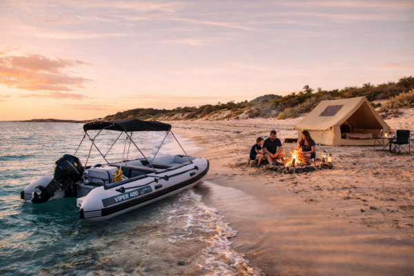 Viper 400 Expedition Package on a beach